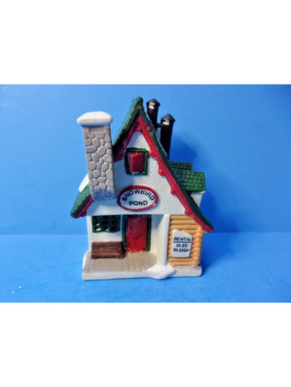 Vintage 1995 Lemax Animated Skating Pond Snowbird Skate Shop Replacement House